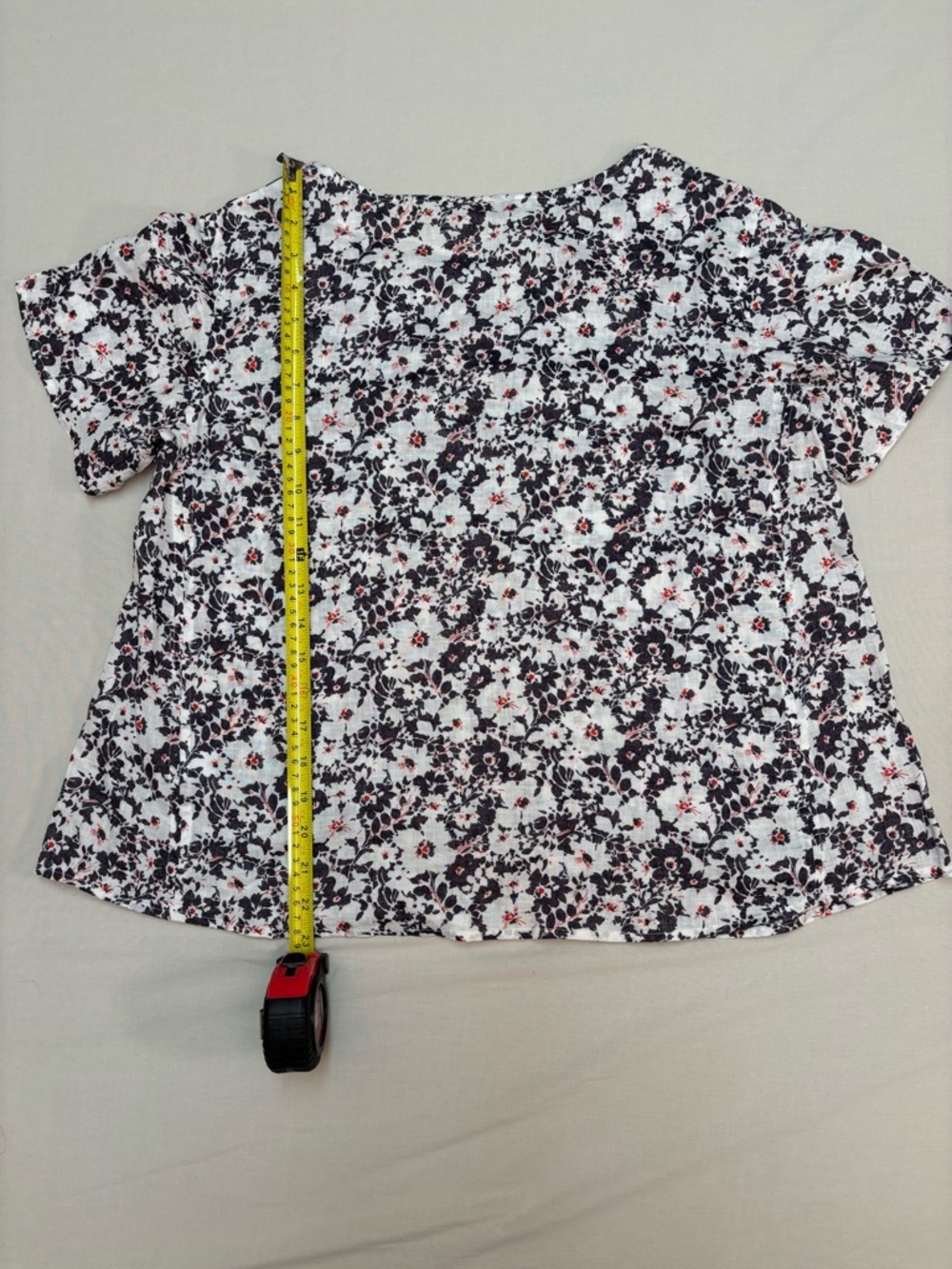 Uniqlo x Liberty Vintage Linen Floral Short Sleeve Blouse - XS - Picture 4 of 7